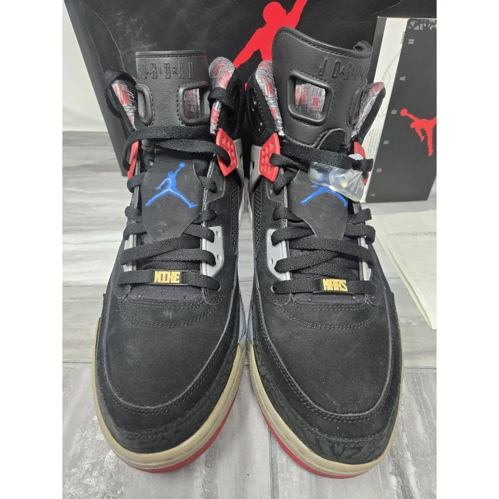 Jordan Spizike‎ Black Varsity Red Size 13 Cement Grey 315371-062 OG Authentic